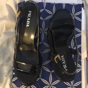 Wedge open toe and side shoes